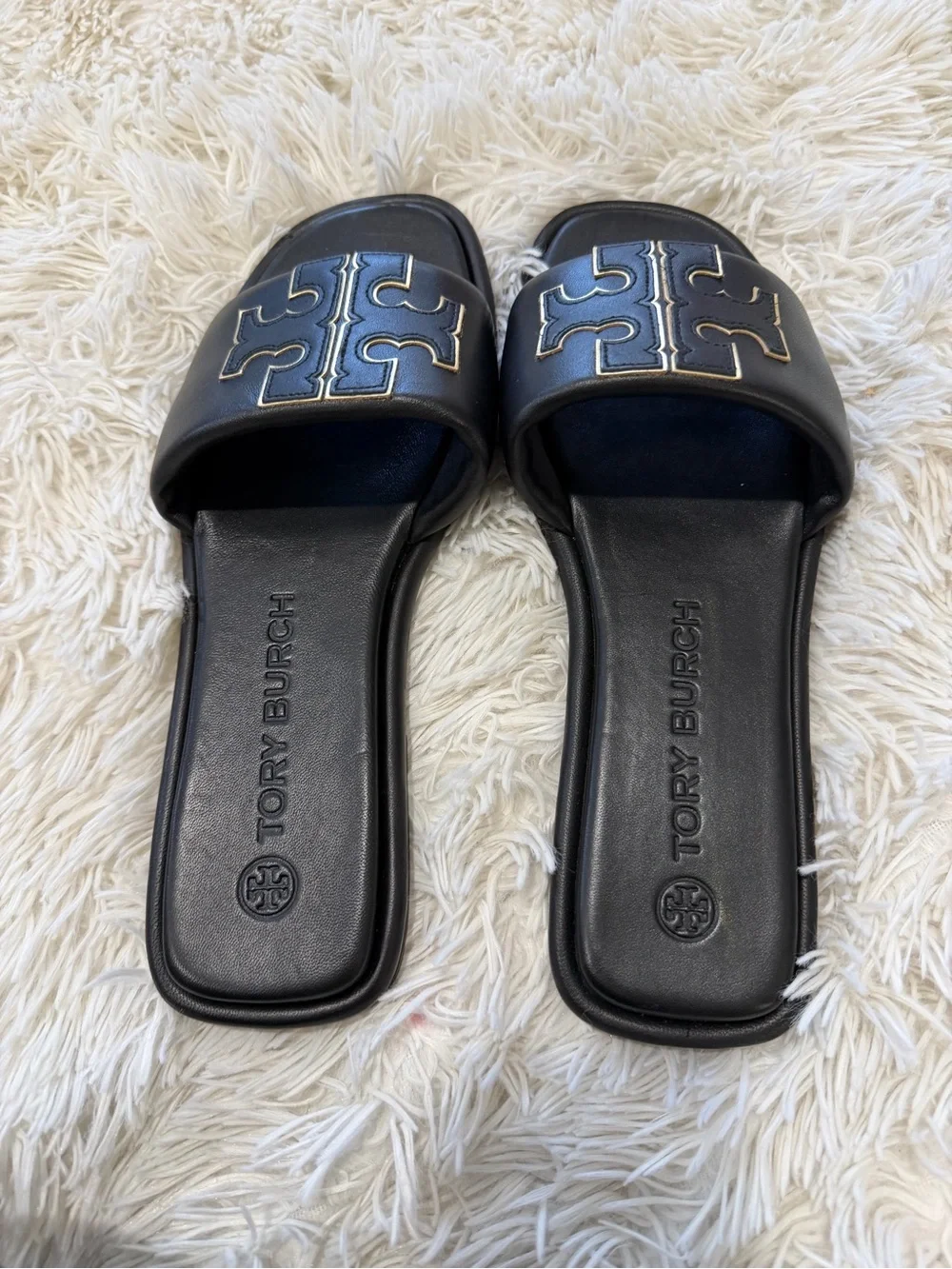Tory Burch Double-T Leather Sport Slide - Size 9.5 - Picture 3 of 11